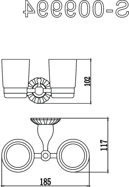 Держатель для двух стаканов Savol S-08968C