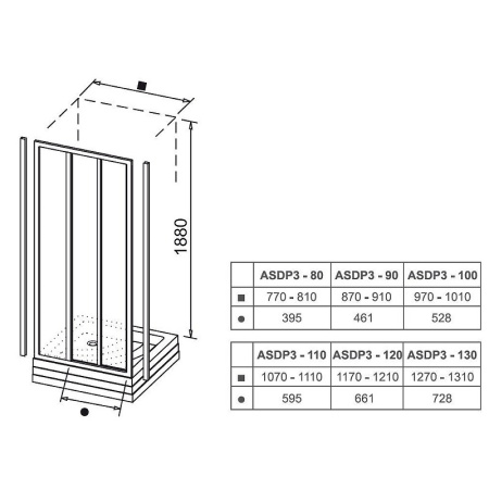 Душевая дверь Ravak Supernova ASDP3-80 00V40102ZG