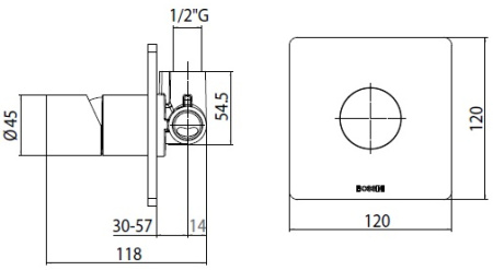 Смеситель для душа Bossini Oki Z00008.030 хром