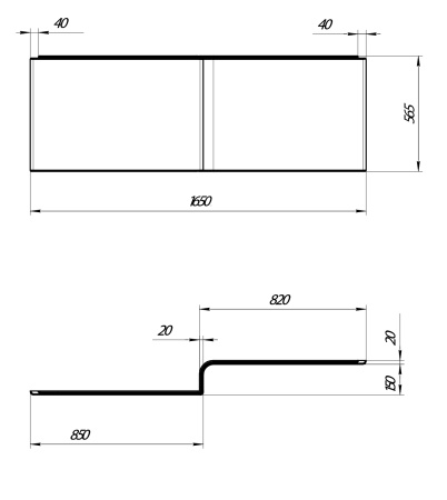Панель Marka One LINEA 165 L 02лин16585л
