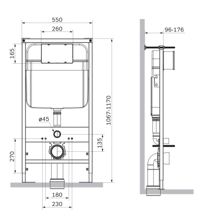 Система инсталляции для унитаза SantiLine SL-04