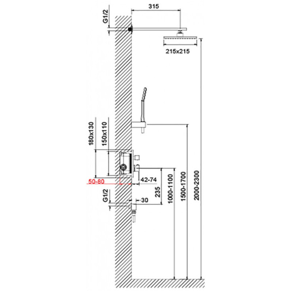 Душевая система встроенная Timo Selene SX-2069/03SM Душевая система встроенная Timo Selene SX-2069/03SM
