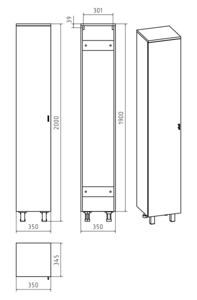 Пенал Misty Дива 35 П-Див05035-013ПрЛ левый