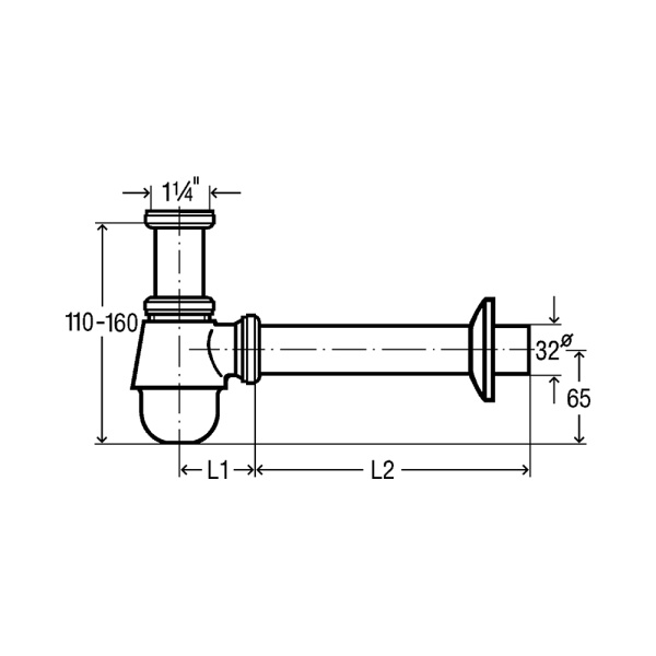Сифон для биде Viega 114619