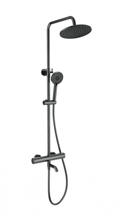 Душевая система с термостатом WONZON & WOGHAND INN 2, темный графит WW-A3006-T1-BGG