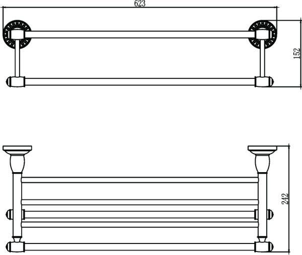 Полка для полотенец Savol 60 см S-606644C