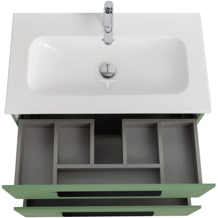 Тумба под раковину Cezares ECO-CER-N-800-2C-SO-PS-P Фисташковый Софт без ручек