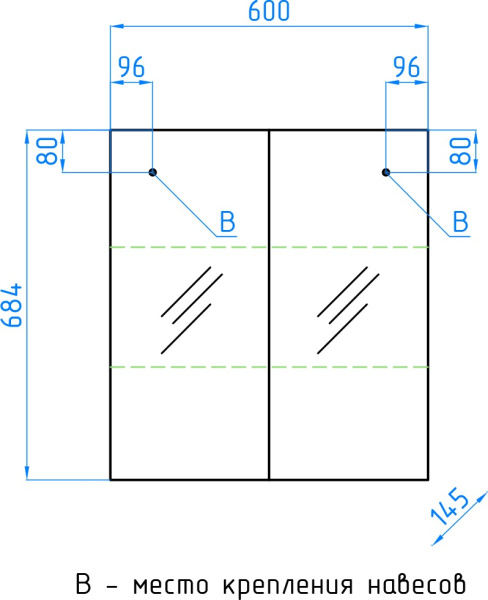 Зеркало-шкаф Style Line Амарант 60 (60x73) ЛС-00000351 белый