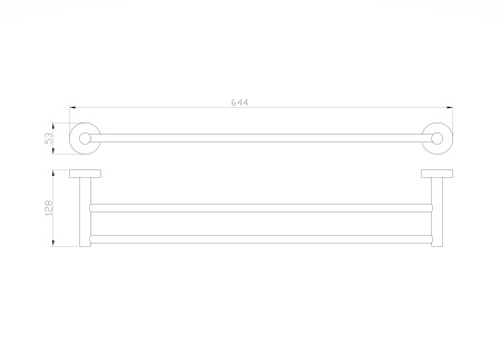 Полотенцедержатель двойной WONZON & WOGHAND EASY, хром WW-8111