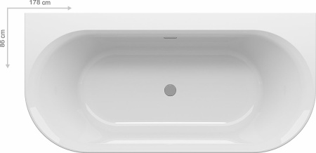 Акриловая ванна Ravak Ypsilon Wall (178x86) XC00100028