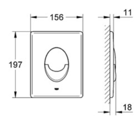 Клавиша смыва Grohe Skate Air 38505KF0