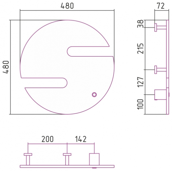 Электрический полотенцесушитель Сунержа Космополит-8 70-0868-4848