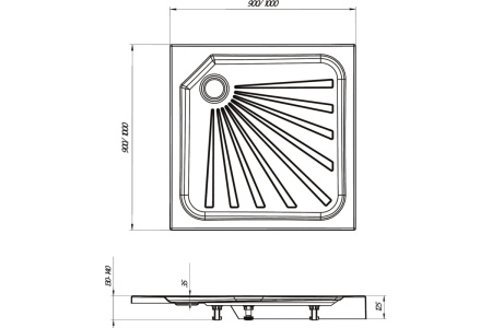 Душевой поддон 1Marka Quadro 01пкв90