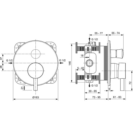 Смеситель для душа Ideal Standard Ceraline A7389XG