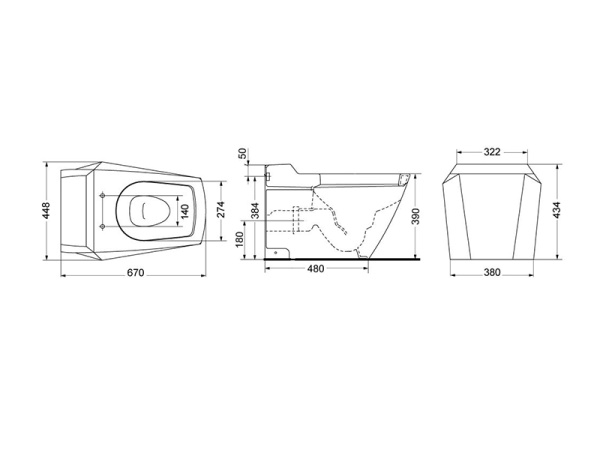 Унитаз напольный Toto Jewelhex CW681PB#XW
