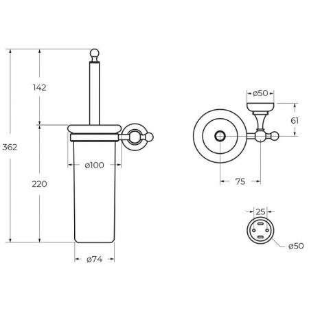 Ёршик Cezares Aphrodite APHRODITE-TBS-01-Sw