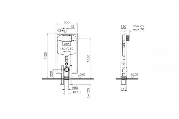 Инсталляция для унитаза VITRA 740-4800-01
