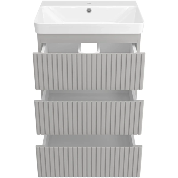 Тумба с раковиной 70 Brevita Victory УТ000023620 серый шелк