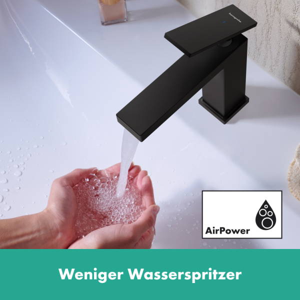 Кран для холодной воды без донного клапана Hansgrohe Tecturis E 73013670 черный матовый
