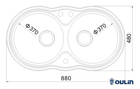 Кухонная мойка (88х48) Oulin OL-362