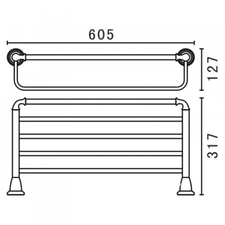 Полка для полотенец Art&Max AM-E-2610-Cr