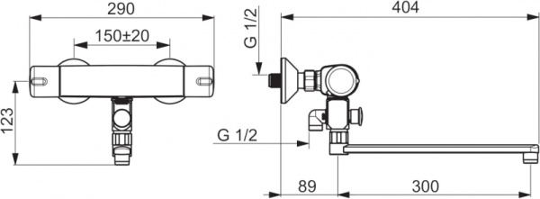 Смеситель для душа Oras Nova 7447X Смеситель для душа Oras Nova 7447X