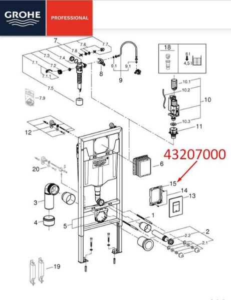 Крепёжная рама GROHE 43207000