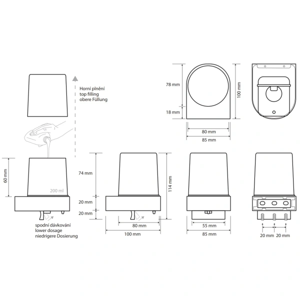 Дозатор жидкого мыла Bemeta Dark 104309320
