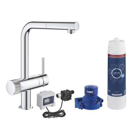 Смеситель для кухни с фильтром Grohe Blue Pure 30393 000 (30393000) хром