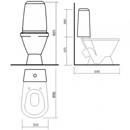 Унитаз Sanita Кама комфорт KMASACC01070711