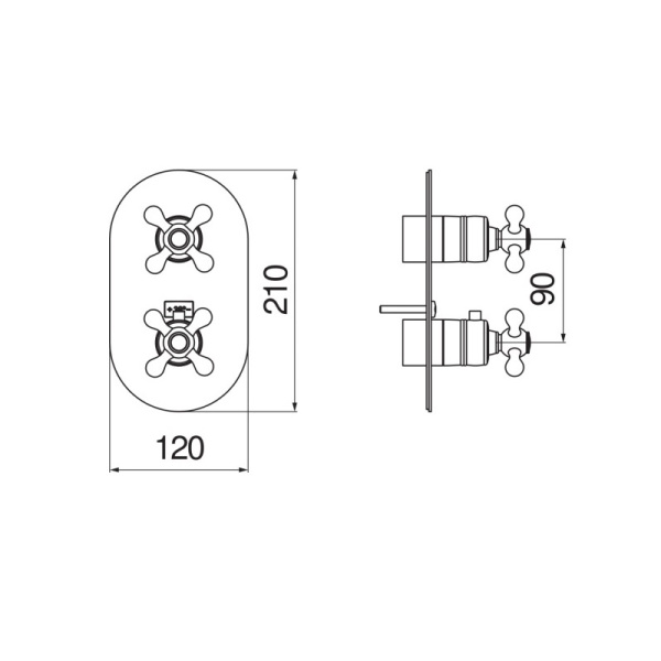 Термостат для душа Nobili Grazia GRC5102BR