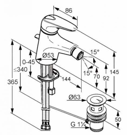 Смеситель для биде KLUDI OBJEKTA-MIX NEW 334160575