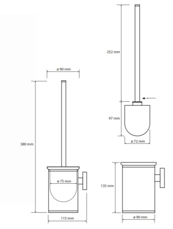 Ершик для унитаза Bemeta Neo 102313079