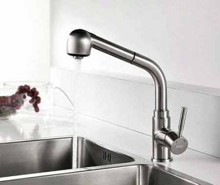 Смеситель для кухни с выдвижной лейкой WasserKRAFT Wern 4266