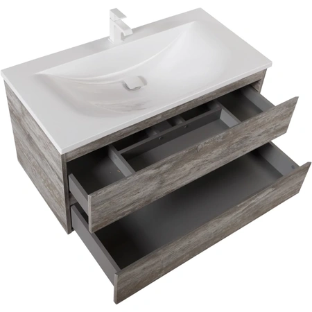 Тумба под раковину Cezares MOLVENO-100-2C-SO-LG Legno Grigio