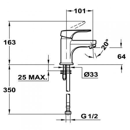 Смеситель для раковины Teka INCA 53341212 (53.341.21.2)
