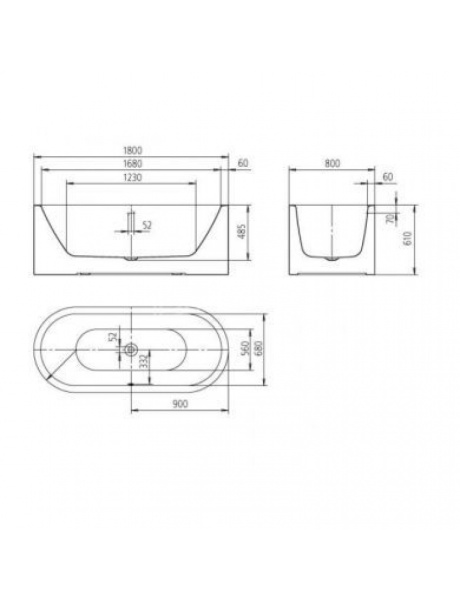 Стальная ванна Kaldewei Centro Duo Oval (170x75) 200140413001