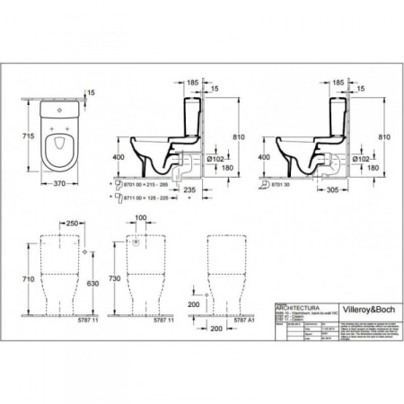 Унитаз напольный Villeroy & Boch Architectura 568610R1