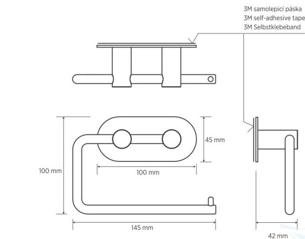 Держатель туалетной бумаги, мат Bemeta Easy 163112025