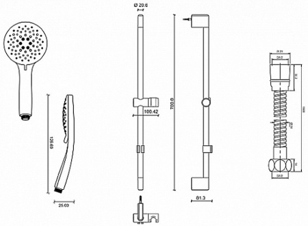 Комплект смесителей Jacob Delafon Lucien E20850RU-CP
