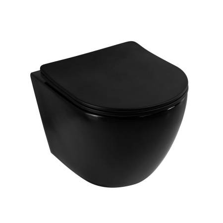 Унитаз подвесной безобдковый Art&Max Ovale AM011CHR-MB/SC микролифт