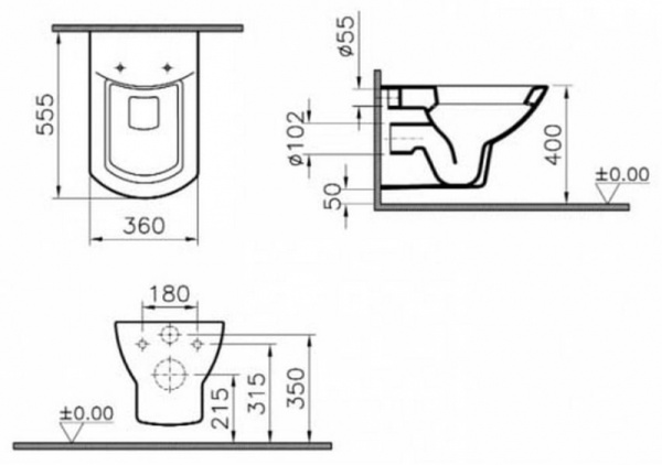 Унитаз VITRA  NUOVA  5030B003-6022