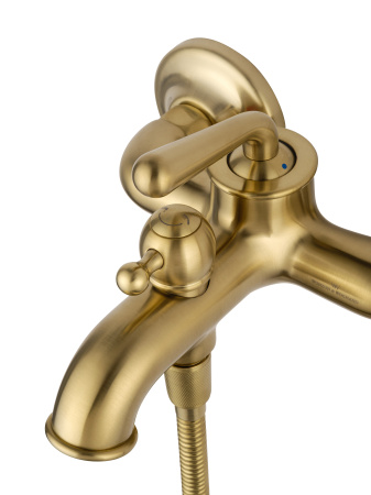 Смеситель для ванны с душем WONZON & WOGHAND STEAM, брашированное золото WW-88639008-BG