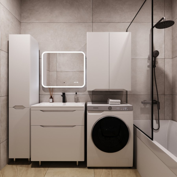 Шкаф подвесной Style Line Марелла мини 60 Люкс Plus СС-00002424 белый матовый