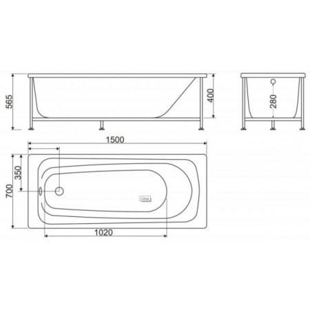 Акриловая ванна BelBagno BB102-150-70