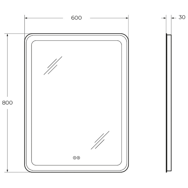 Зеркало c RGB подсветкой (60х80) Cezares CZR-SPC-MC-600-800-RGB-TCH