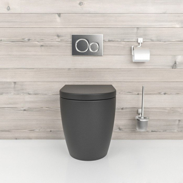 Подвесной безободковый унитаз с сиденьем микролифт beWash Aldo BKFSR101565