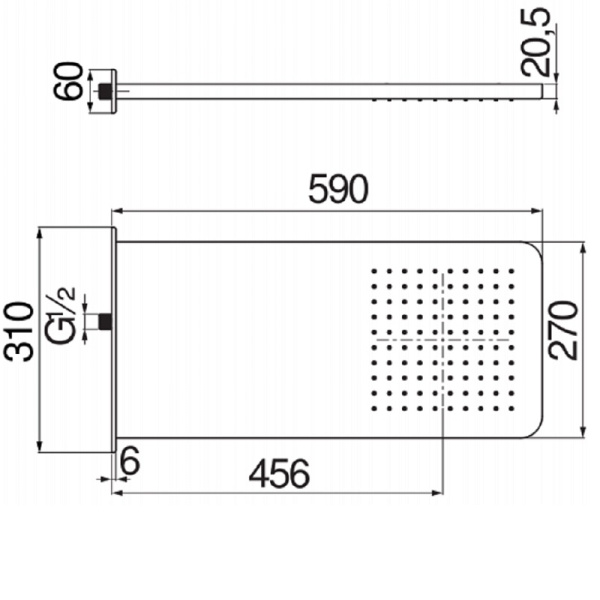 Верхний душ Nobili AD139/131CR Верхний душ Nobili AD139/131CR