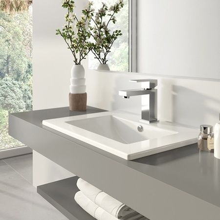 Раковина встраиваемая Misty  Sanita Quadro QDR75SLWB01