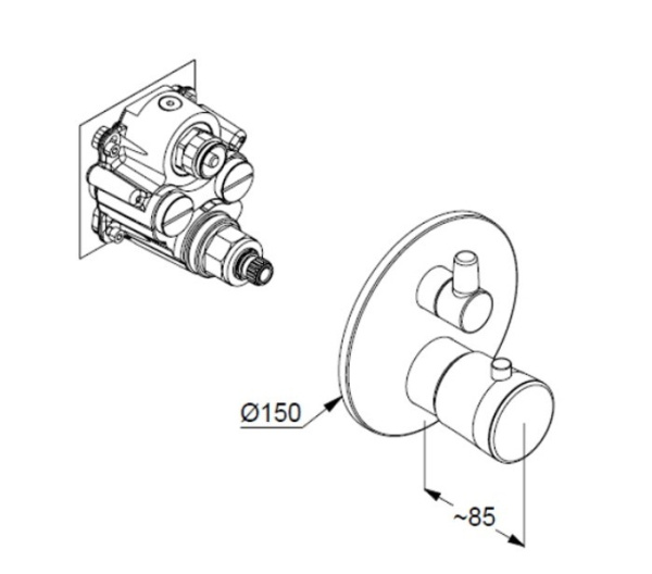 Смеситель для ванны Kludi Balance 528109175